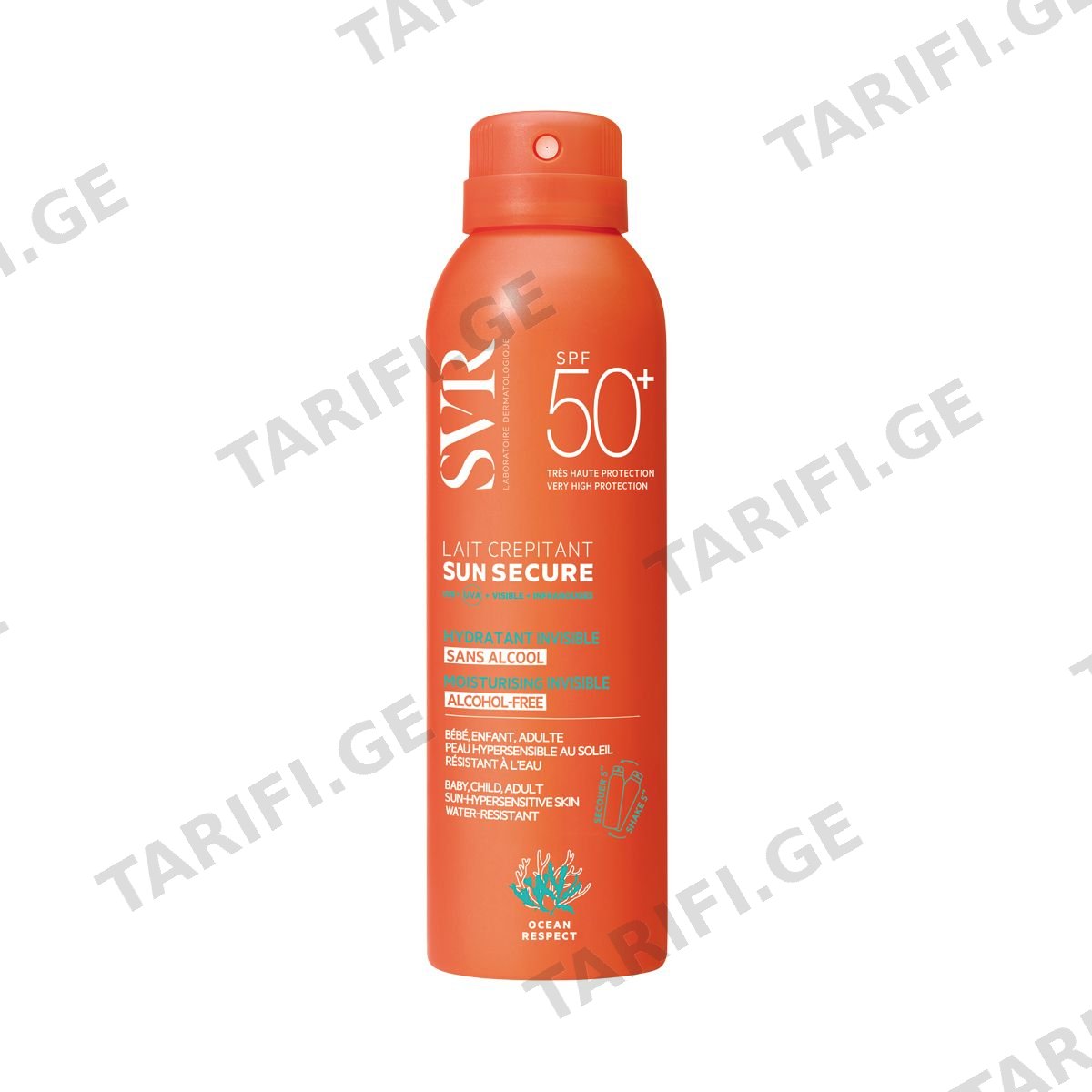 მზისგან დამცავი სპრეი რძე Spf50+ Sun 200მლ 2559 ესვიერი - Svr