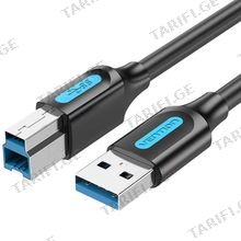 VENTION COOBI USB 3.0 A Male to B Male Cable 3M Black PVC Type