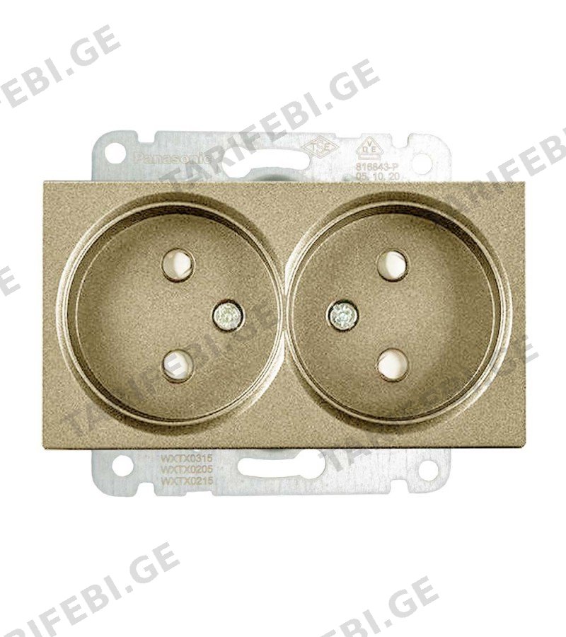 როზეტის მექანიზმი 2-ნი KARRE PLUS BRONZ WKTT02042BR-EU1 Panasonic
