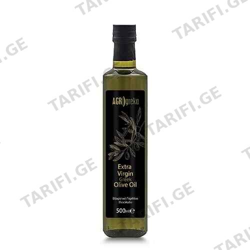 ზეითუნის ზეთი პირველადი ცივი დაწურვის უმაღლესი ხარისხის /AGRO GREKA/ 500მლ