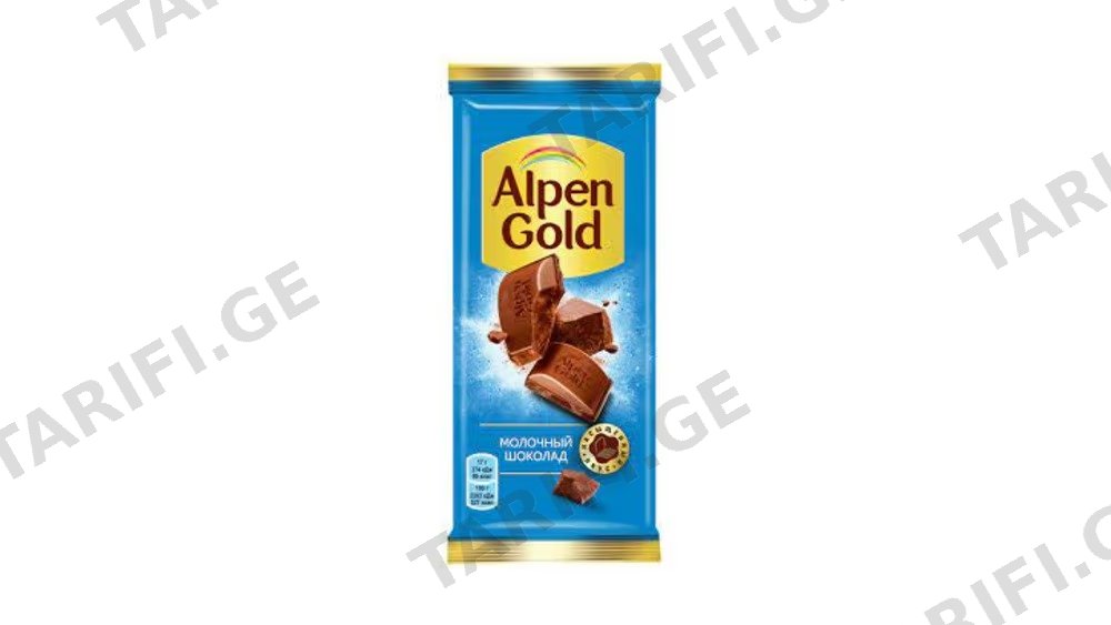 შოკოლადის ფილა ალპენ გოლდი რძიანი 85გრ