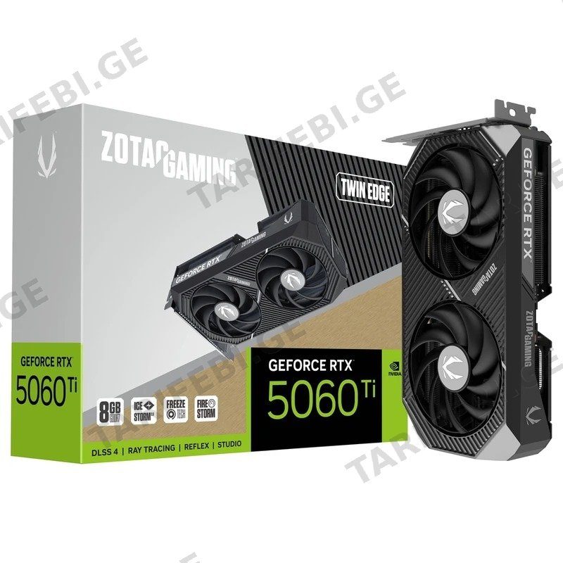 ვიდეო დაფა გეიმინგისთვის ZOTAC TWIN EDGE GEFORCE RTX 5060 TI 8GB GDDR7