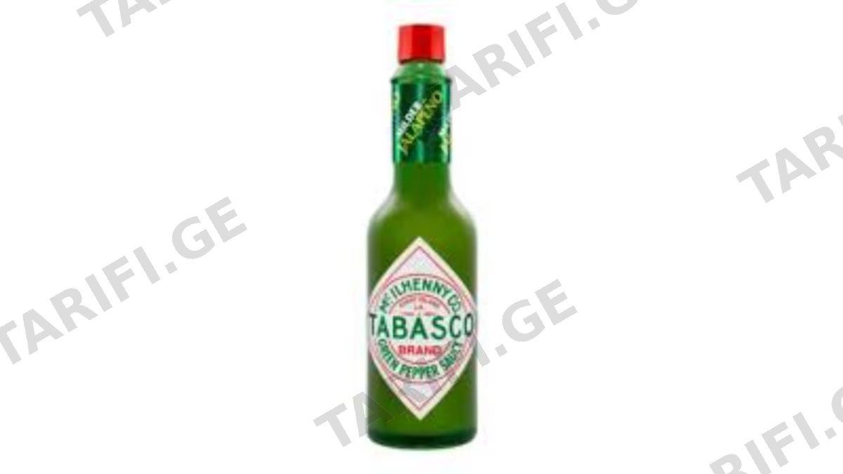 TOBASCO- ჰალაპენიოს სოუსი საშუალო სიცხარი 60 მლ ( მწვანე )