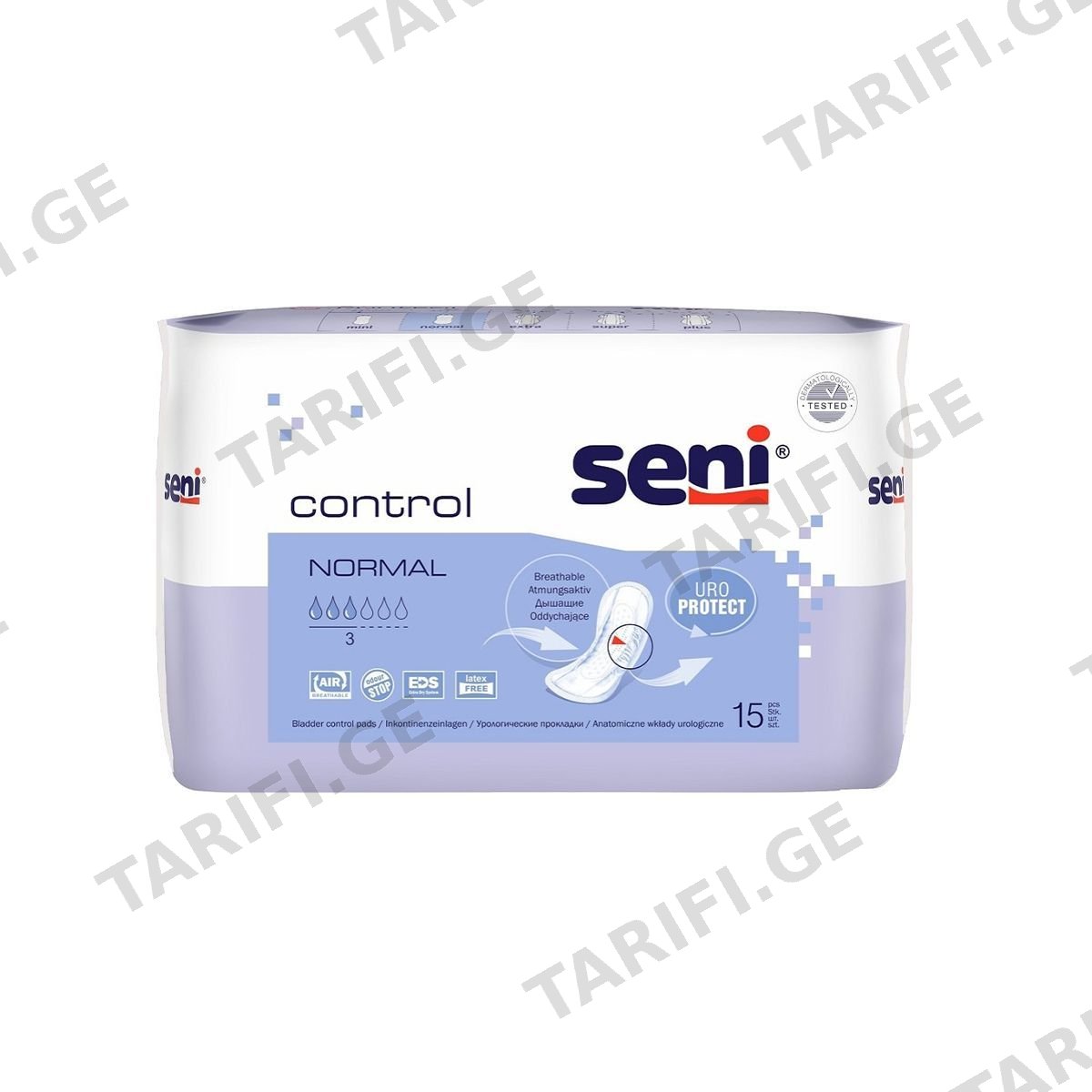 უროლოგიური საფენი Control Normal 15 ცალი 3947 სენი - Seni