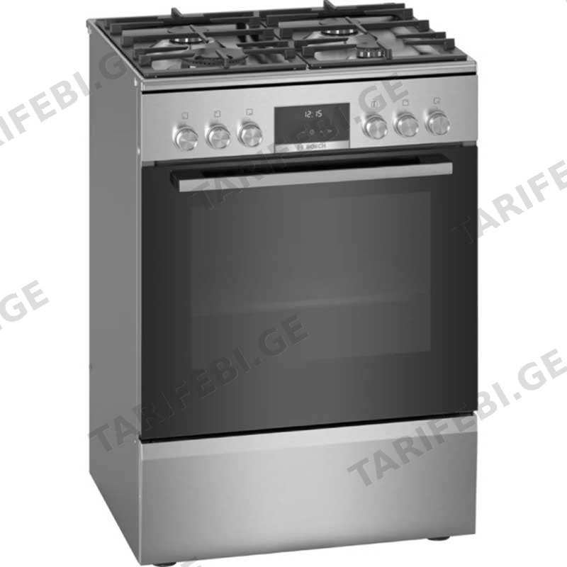 გაზქურა BOSCH HXS59AI51Q, 4GAS, GAS COOKER, STAINLESS STEEL, GRAY