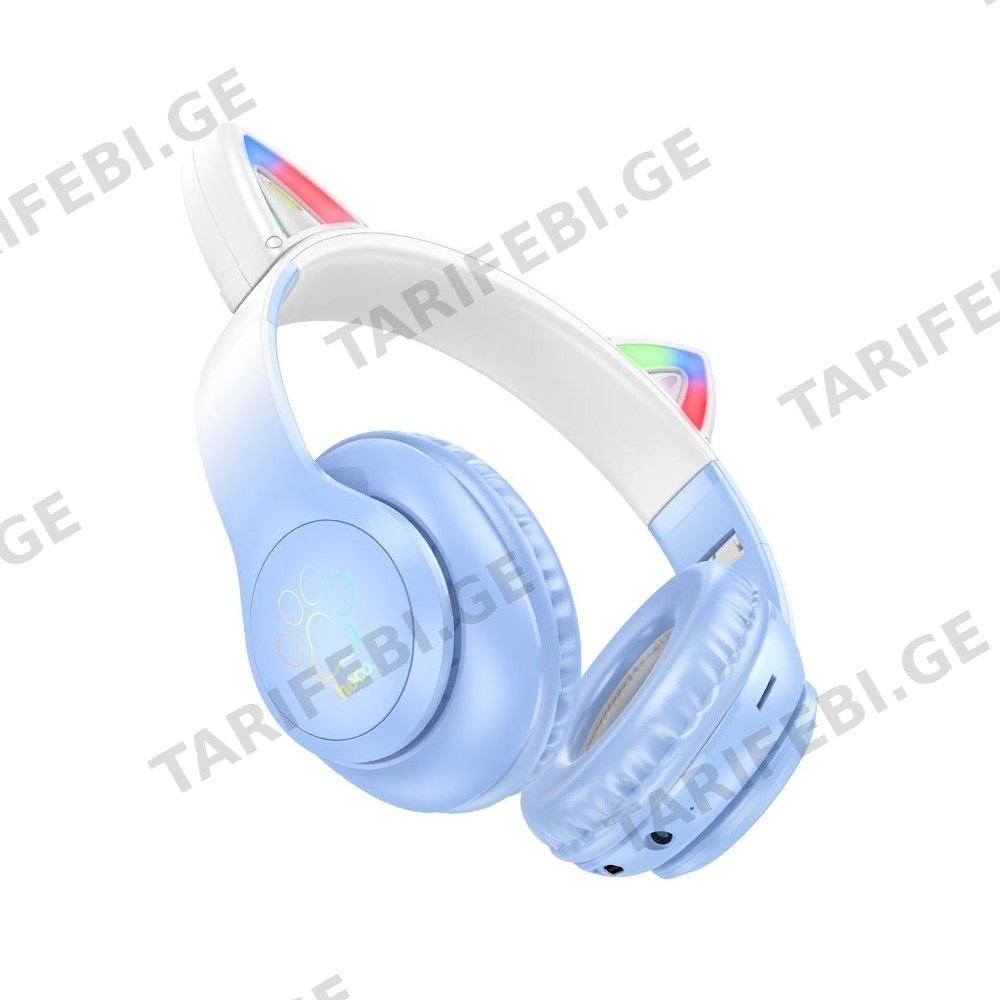 ყურსასმენი Hoco W42 Cat Ears BT Headphones Blue