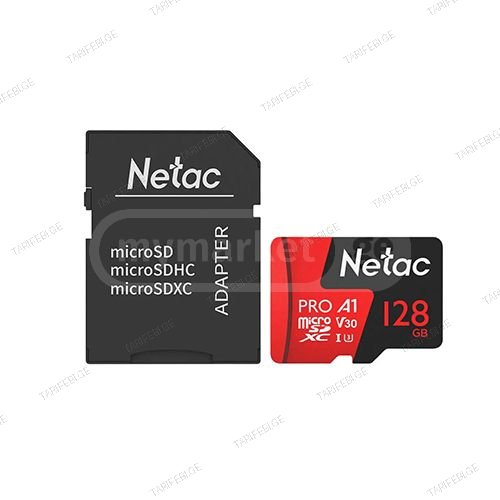 მეხსიერება - Micro SD Card Netac 256 GB + Adapter P500 Extre