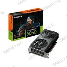 ვიდეო დაფა Gigabyte GV-N5050WF2OC-8GD WINDFORCE OC, GeForce RTX5050, 8GB, 128Bit, DP, HDMI, Black