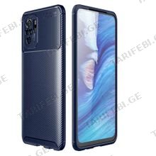 კარბონის ქეისი Xiaomi Redmi Note 10S Focus Carbon Case - მუქი ლურჯი