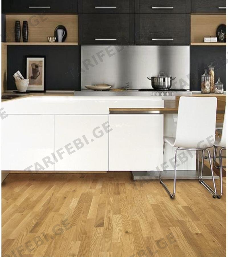 პარკეტის ფილა SEASON OAK RAVE LOC 3S 3 შრიანი Дуб 14*188*1116მმ მწარ. KARELIA