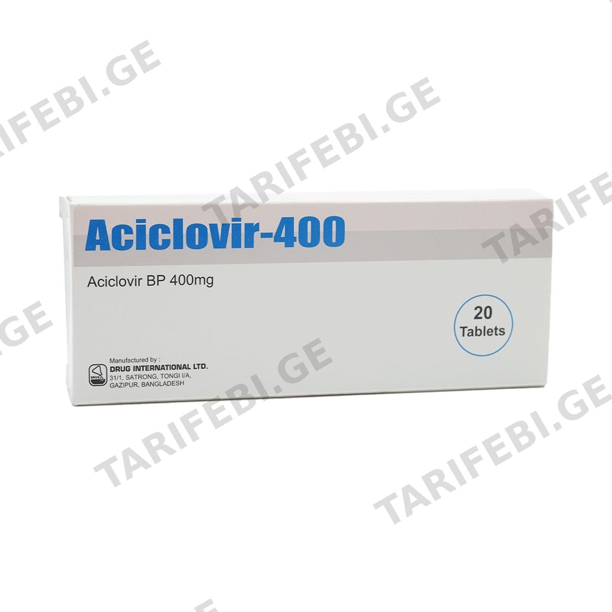 აციკლოვირი-400 - Acyclovir-400 400მგ 20 ტაბლეტი