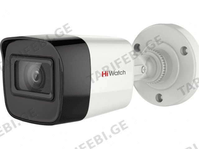 კამერა,Hiwatch, DS-T500A (B), 2.8mm,HDTVI,5mp,Bullet,Fix,IR20m,Mic,