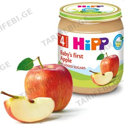 HIPP-ის ხილფაფა ვაშლი (4 თვიდან, 125 გრ)