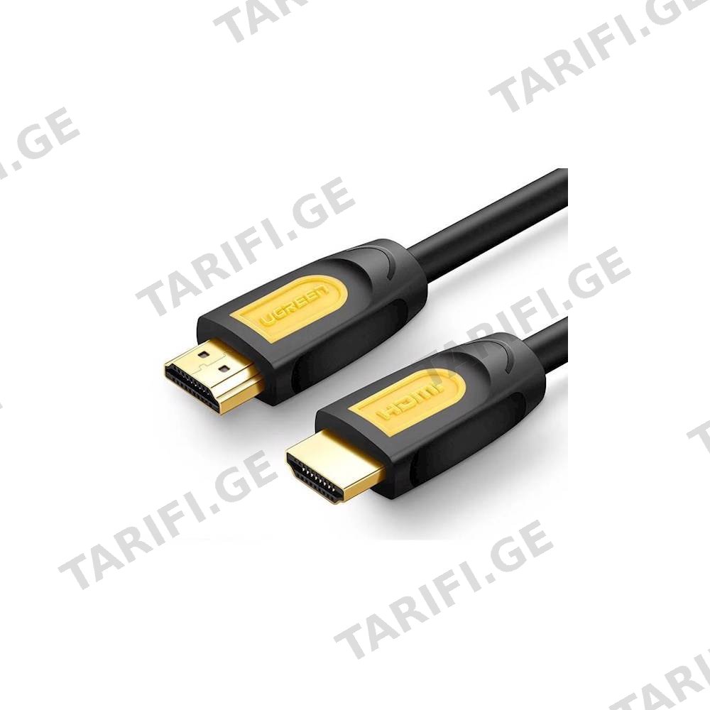 HDMI კაბელი UGREEN HD101 (10115) HDMI to HDMI Cable, 1m, Yellow/Black