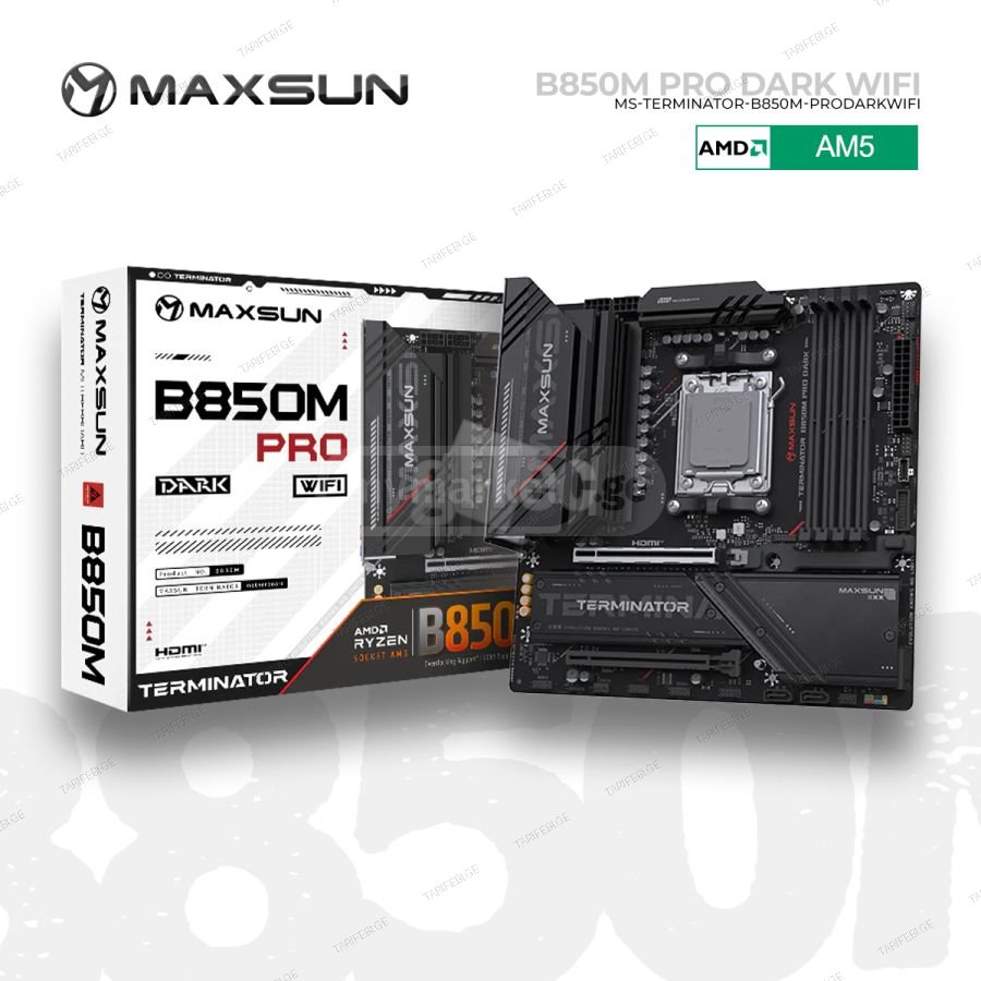 დედა დაფა MAXSUN MS-Terminator B850M PRO DARK WIFI AM5 mATX