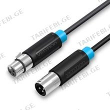 VENTION BBFBI XLR Audio Extension Cable 3M Black