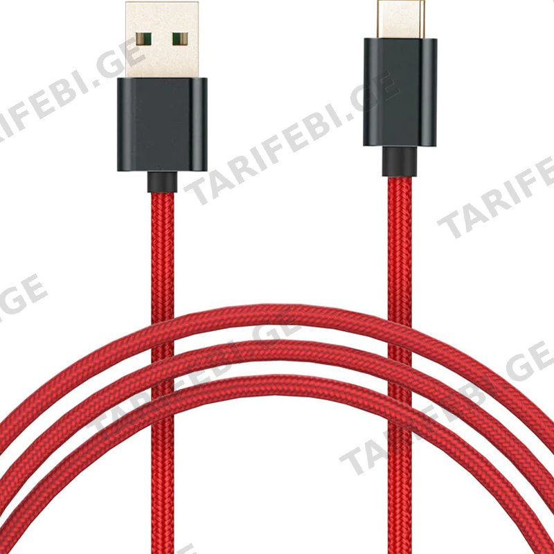 USB კაბელი XIAOMI MI TYPE-C BRAIDED CABLE SJV4110GL