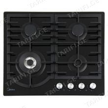 Midea MG696TGB გაზის ჩასაშენებელი ქურის ზედაპირი