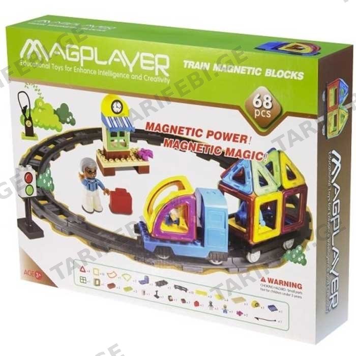 მაგნიტური კონსტრუქტორი MAGPLAYER MPK-68