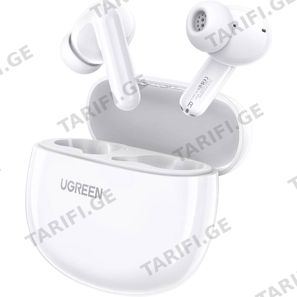 ყურსასმენი UGREEN WS207 (45110) HiTune P3, Earbuds, Wireless, Bluetooth, IPX5, White