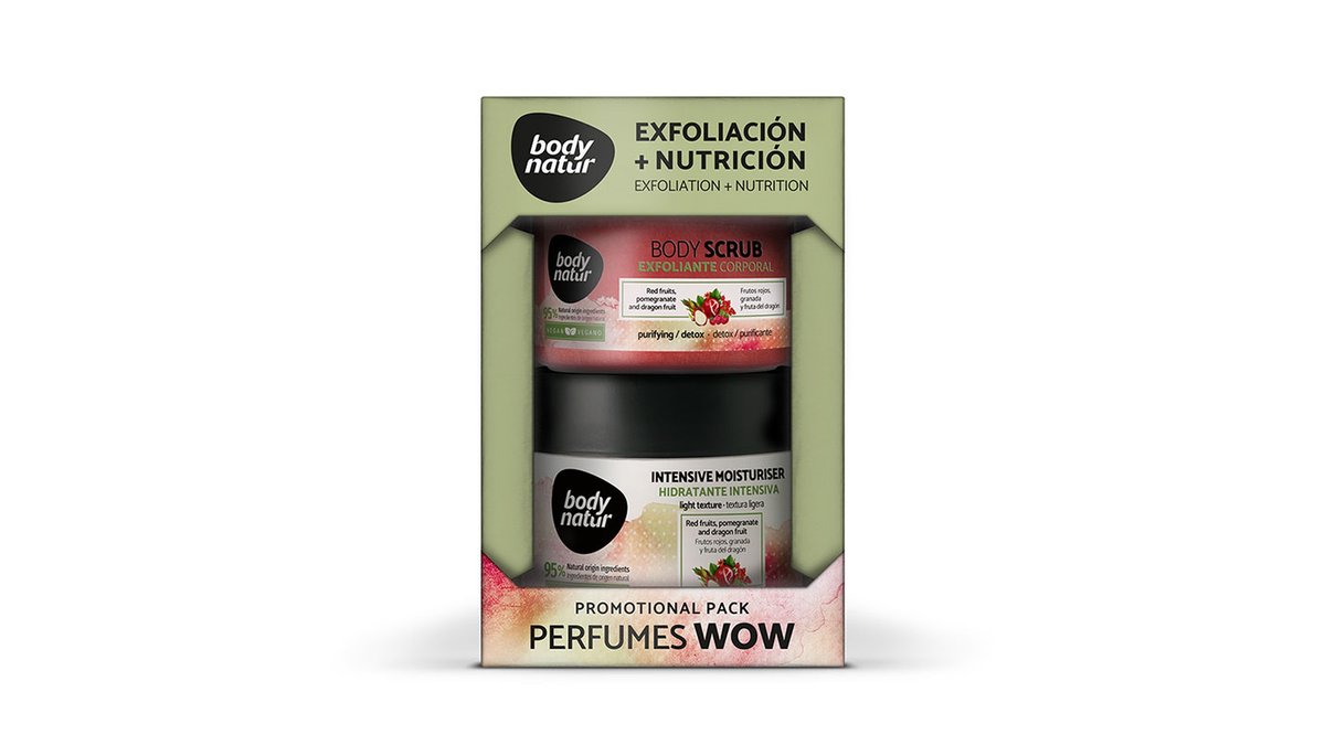 ბოდი ნატური-სასაჩუქრე ნაკრები ტანის წითელი ხილი