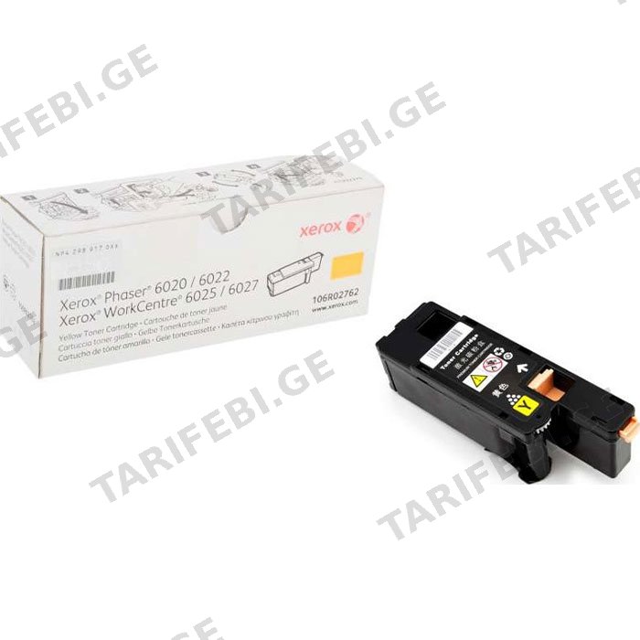 კარტრიჯი XEROX ORIGINAL CARTRIDGE P6020/6022/WC6025/6027 YELLLOW 106R02762 TONER 1K