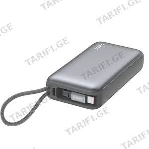 Ttec Recharger PRO LCD 10.000mAh PD 20W Powerbank Withretractable USB-C Cable 2BB275UG