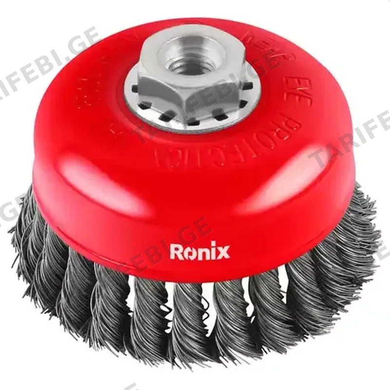 ჯამისებრი ხვეული მავთულის ჯაგრისი RONIX RH-9943 100 მმ