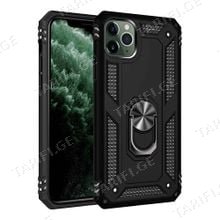 iPhone 11 Pro Max Sofia Ring Case სილიკონის ქეისი ბეჭდით - შავი