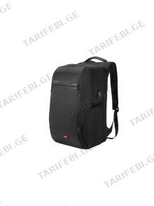 KINGSONS Big Capacity Business Backpack With USB Charger 15.6" Black ნოუთბუქის ჩანთა