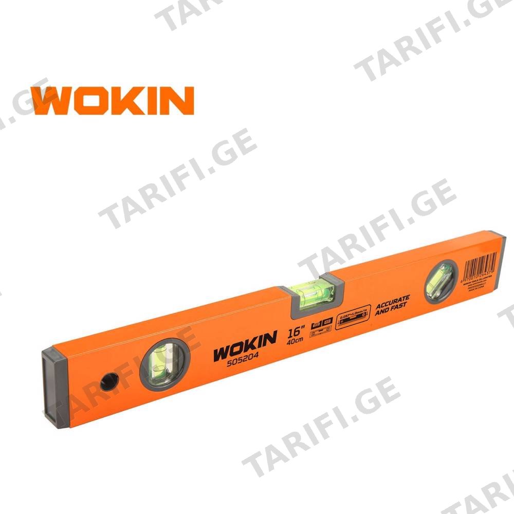 თარაზო Wokin 505215, 150cm, 60\", Spirit Level, Orange