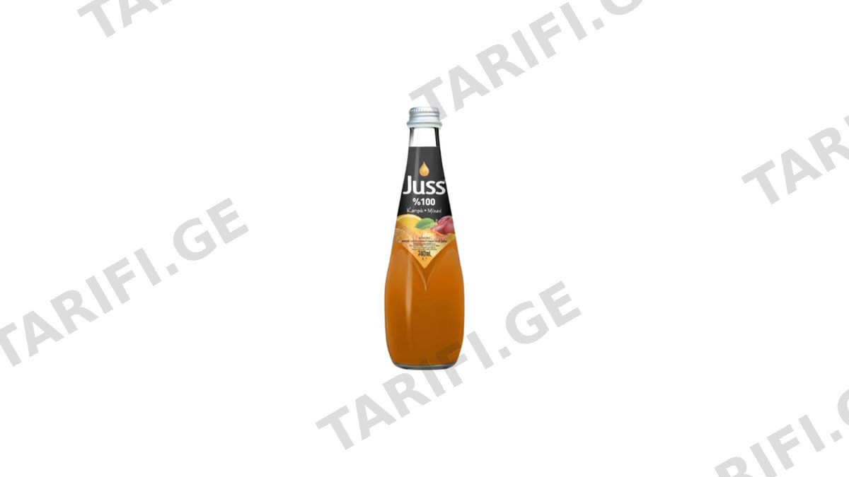 JUSS ხილის წვენი 100%-740მლ