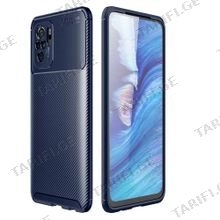 კარბონის ქეისი Xiaomi Redmi Note 10 Focus Carbon Case - მუქი ლურჯი