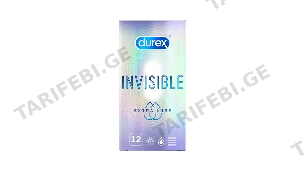 დურექსი Invisible Extra Lube N12
