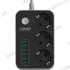 დამაგრძელებელი LDNIO SE3631 დამცავი 3 2მ 6 USB-А