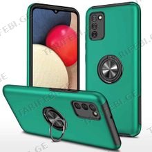 Samsung Galaxy A02S Elit Ring Case სილიკონის ქეისი ბეჭდით - მწვანე