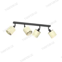 სპოტი Luminex Rattan 4 E14 L600 Ø100 h100 შავი როტანგი 5298