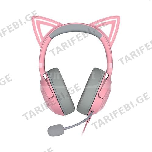 ყურსასმენი - Razer Kraken Kitty V2 RGB USB Quartz Ed.