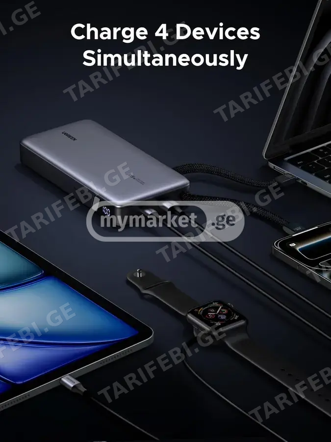 ძლიერი Power Bank Ugreen 25 000 mAh 165W
