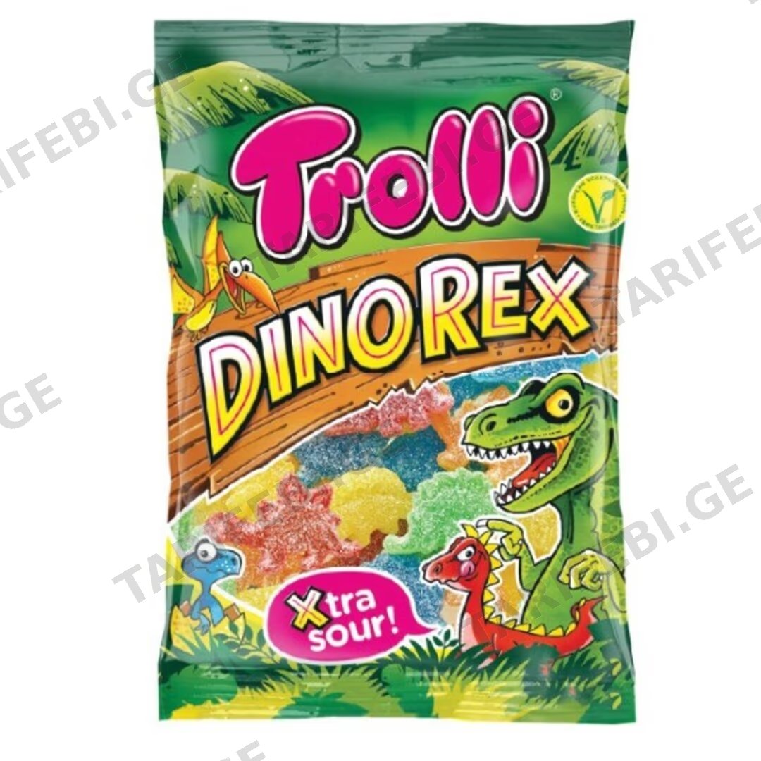 TROLLI ჟელიბონი დინოზავრები 100გრ