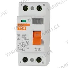 დენის დაცვის მოწყობილობა TDM 2P 30mA