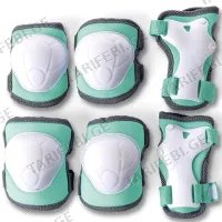 სამუხლე ბავშვებისთვის YVOLUTION SAFETY PADS 2021 SMALL GREEN