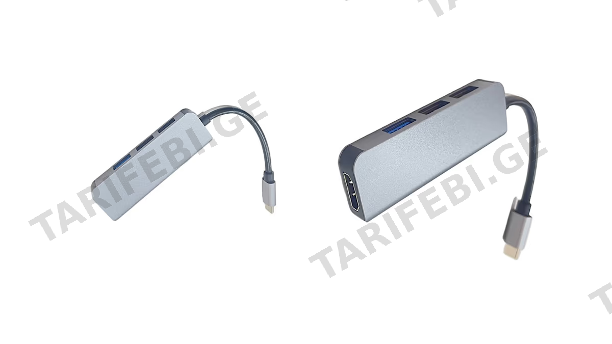 Kingda KDHUB5016 4in1 გადამყვანი ჰაბი USB-C to HDMI 4K+ USB charging