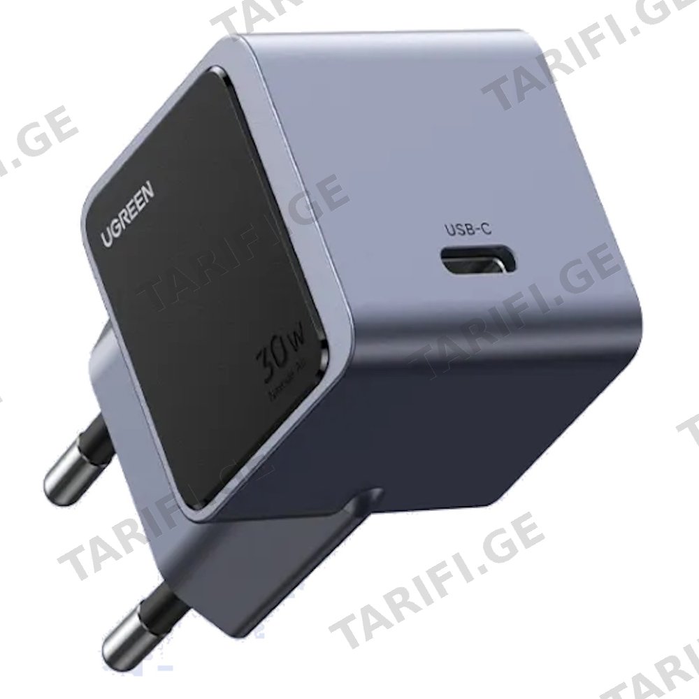 მობილურის დამტენი UGREEN X503 (35041) NExode Air, 30W, Type-C, GaNInfinity Fast Charger, Grey