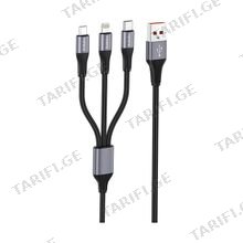 FONENG X112 3in1 (3A) სამთავიანი USB კაბელი