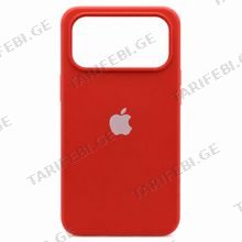 iPhone 17 Pro Max Silicone Case Dark Red მობილური ტელეფონის ქეისი