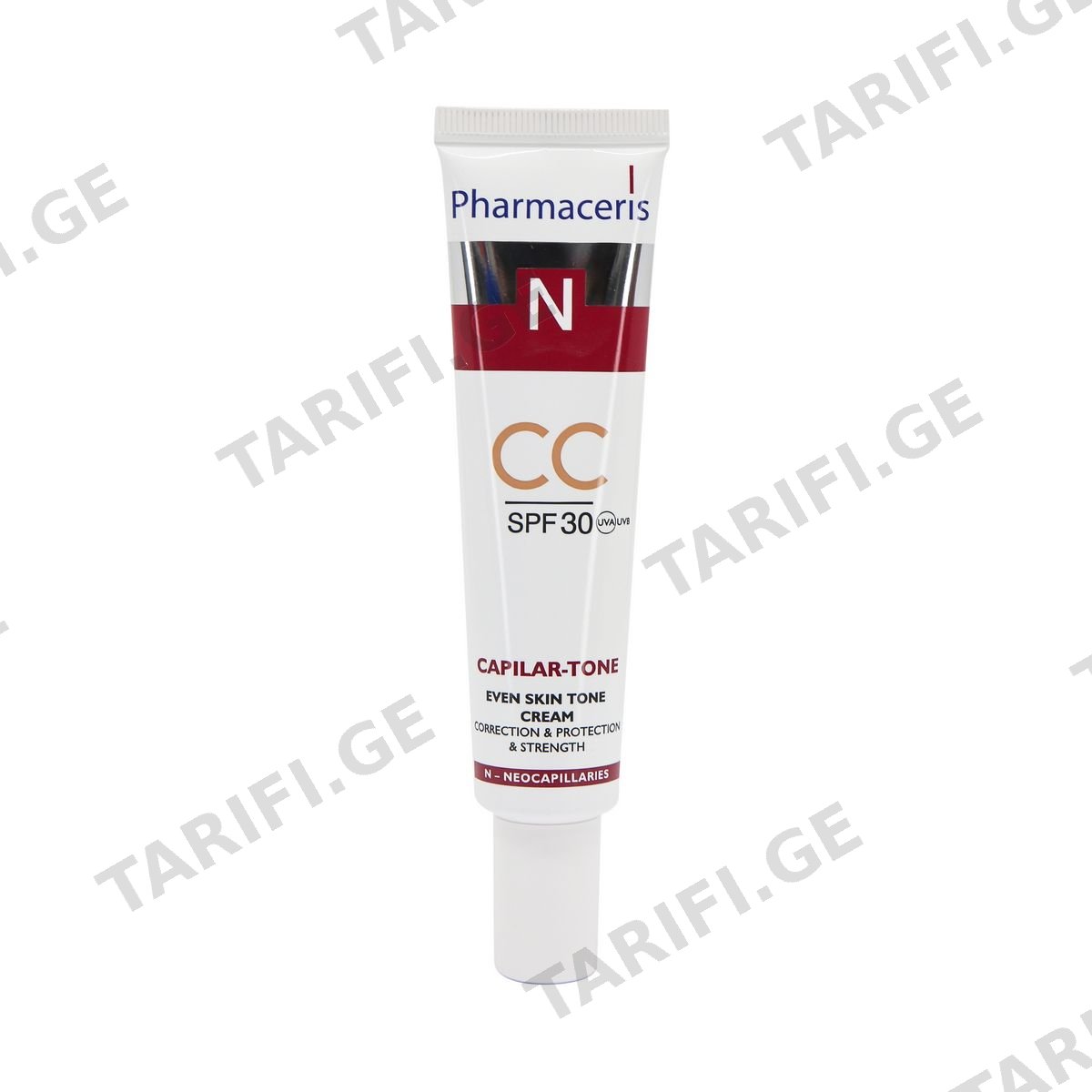სახის CC კრემი SPF30 40მლ 0812 ფარმაცერისი - Pharmaceris