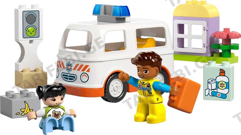 კონსტრუქტორი LEGO CONSTRUCTOR DUPLO CLASSIC AMBULANCE WITH DRIVER