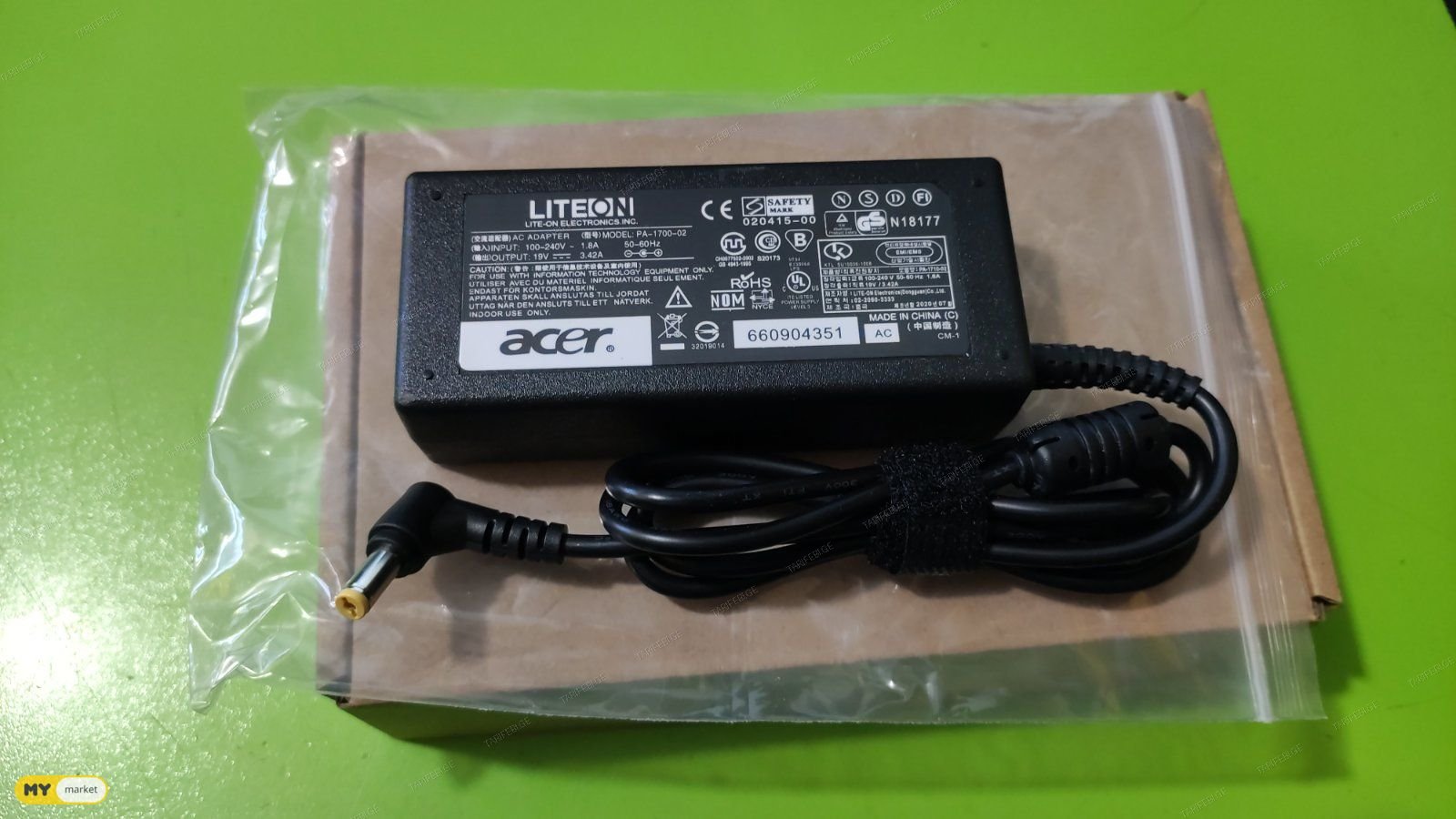 ნოუთბუქის დამტენი ACER charger for ACER laptop