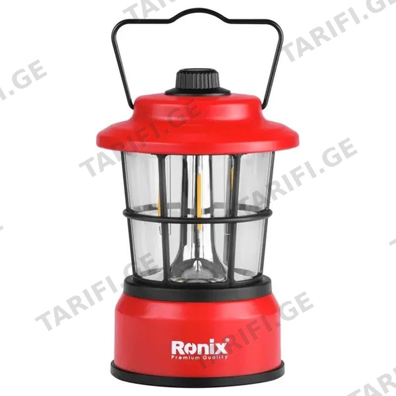 კემპინგის სანათი RONIX RH-4297 LED ფარანი 280 ლუმენი IPX4